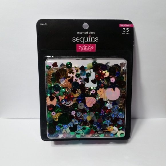 Sequins Hearts Stars Circle Shells - Picture 2 of 8